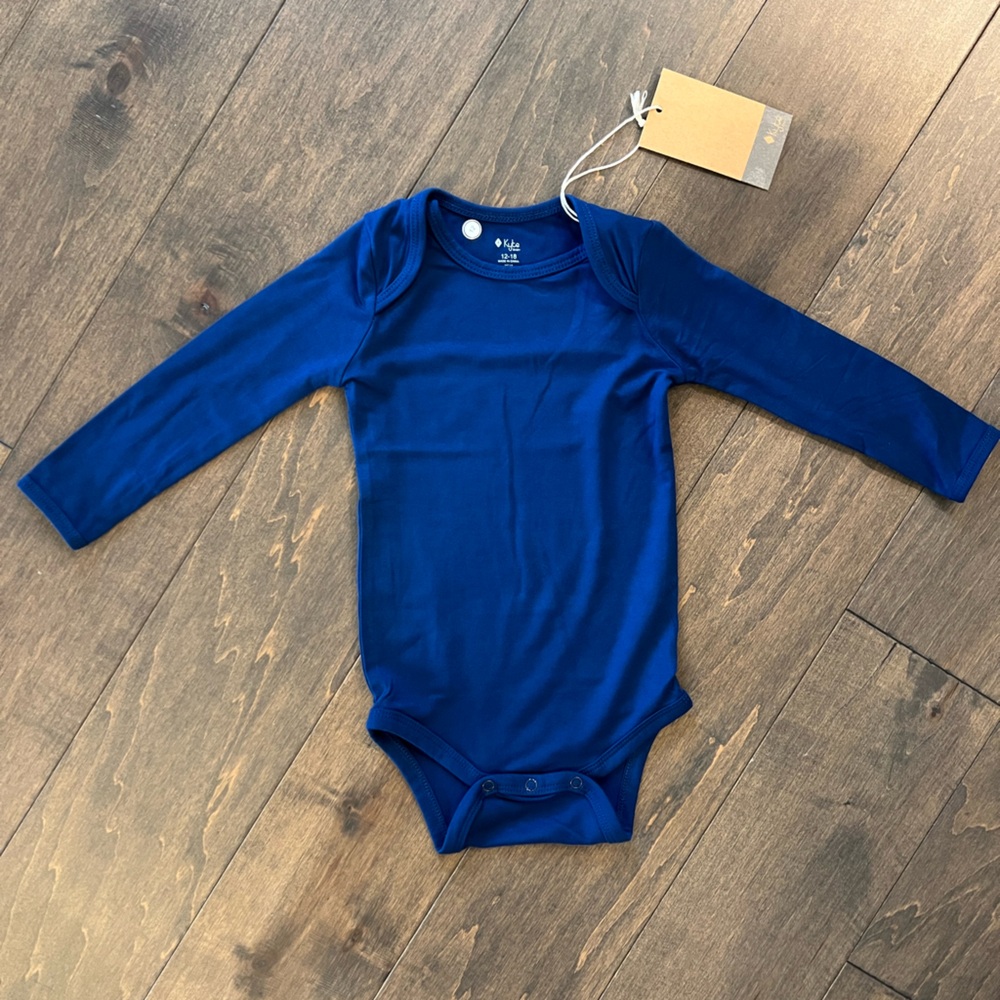 NWT Kyte Baby Long Sleeve Bodysuit, Color: Tahoe,  Size 12-18 months